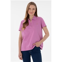 Kadın Pembe Basic Polo Yaka Tişört