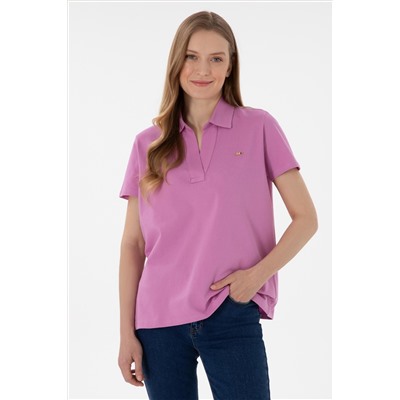 Kadın Pembe Basic Polo Yaka Tişört