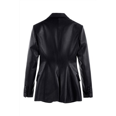 Chaqueta de piel Negro