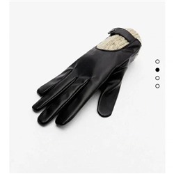 Женские перчатки из комбинированных материалов  ZAR*A