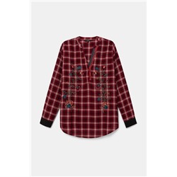 Blusa tartán bordados