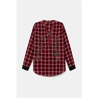 Blusa tartán bordados