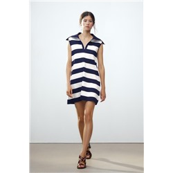 SHORT KNIT STRIPED DRESS