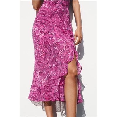 PRINTED MIDI DRESS