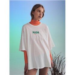 Oversize-T-Shirt mit Stickerei