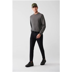 Avva Erkek Antrasit Eskitme Yıkamalı Esnek Ekstra Slim Fit Dar Kesim Jean Pantolon E003513