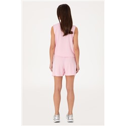 Kadın Açık Pembe Modal Karışımlı Örme Şort