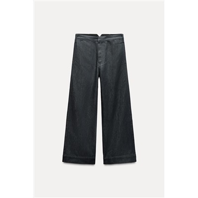 ZW COLLECTION WIDE-LEG MID-RISE JEANS