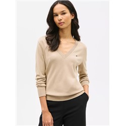 Viscose-Blend V-Neck Sweater