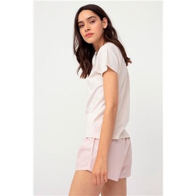 Pijama Chip La Bella y la Bestia Disney - Beige jaspeado y blanco
