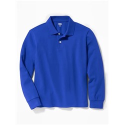 Uniform Built-In Flex Long-Sleeve Pique Polo for Boys