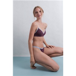 Tanga seamless pointelle vino