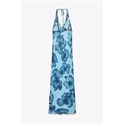 HALTER PRINTED LONG DRESS