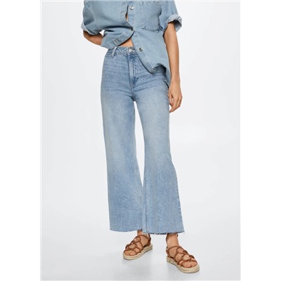 Jeans culotte tiro alto -  Mujer | MANGO OUTLET España