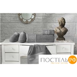 HST426KGRI Набор полотенец Tivolyo Home ANCHOR серый 3 предмета + тапочки