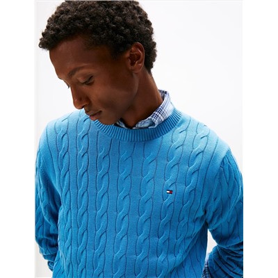 Cable Knit Crewneck Sweater