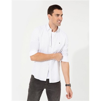 Haki Slim Fit Uzun Kollu Gömlek