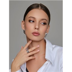 Кольцо женское из серебра родированное 925 пробы К50093