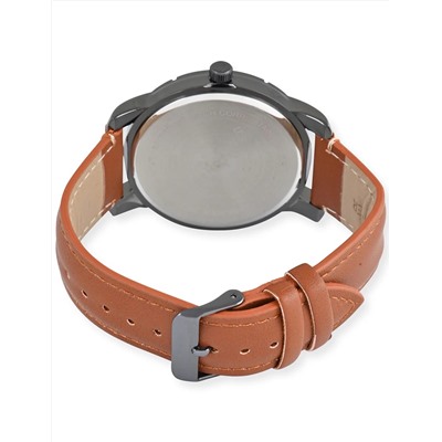 HIS AND HERS BROWN STRAP WATCH SET