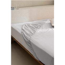 Manon King Size Plus %100 Pamuk Ranforce Lastikli Çarşaf - Gri