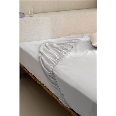 Manon King Size Plus %100 Pamuk Ranforce Lastikli Çarşaf - Gri