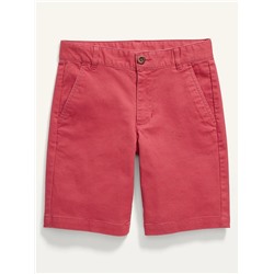 Built-In Flex Flat-Front Straight Twill Shorts for Boys