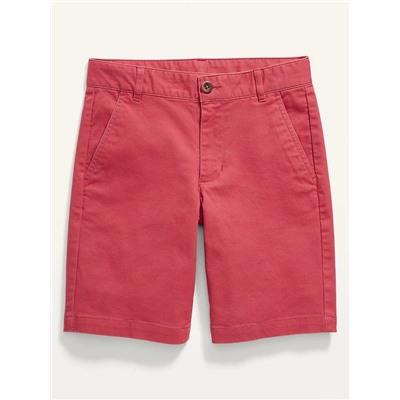 Built-In Flex Flat-Front Straight Twill Shorts for Boys