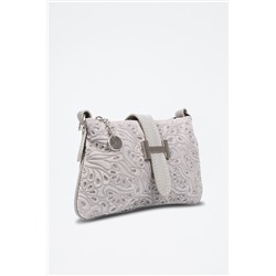 Bandolera de piel Gris claro - Firenze Artegiani