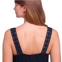 Damen Maxikleid mit Makramee-Spitze