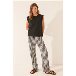 Camiseta sin tirantes 100% algodón negro