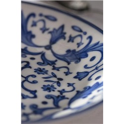 Reve Bleu Serenity Yemek Tabağı - 20 cm - Mavi/Beyaz