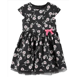 Floral Sateen Dress