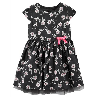 Floral Sateen Dress