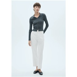 Jeans Blanca rectos crop