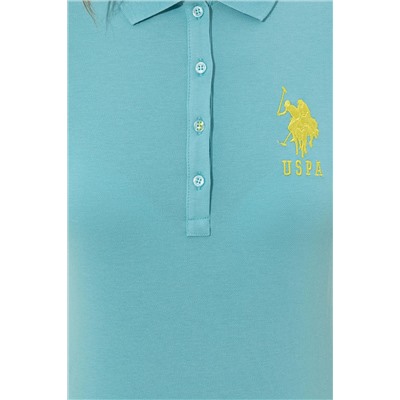 Kadın Turkuaz Basic Polo Yaka Tişört