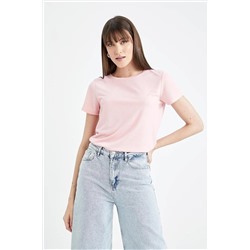 Defacto Regular Fit Bisiklet Yaka Kısa Kollu Tişört W7299AZ23SM