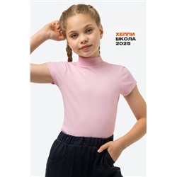 Водолазка для девочки в рубчик с коротким рукавом Happyfox