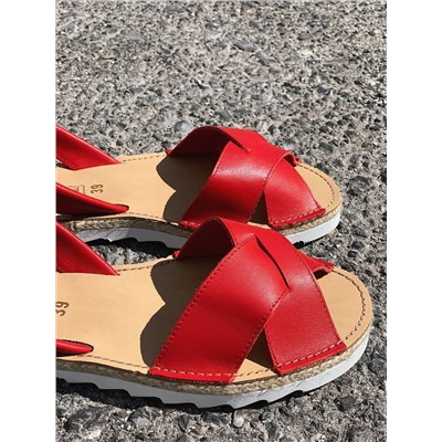 КОМБО AB. ZAPATOS Cruz-Yute ROJO+PELLE · LUX АКЦИЯ