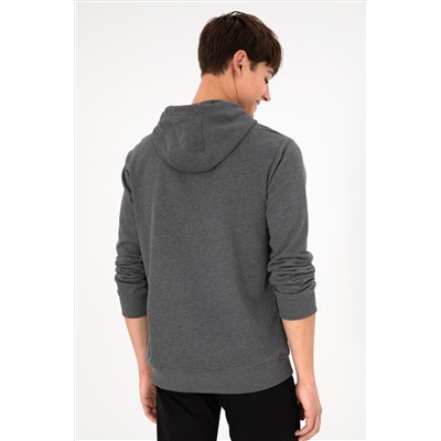 Erkek Antrasit Melanj Basic Sweatshirt