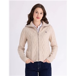 FULL ZIP CABLE SWEATER