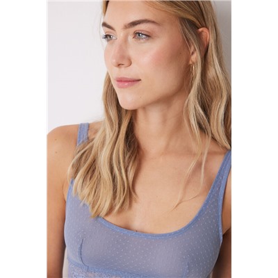 Sujetador top tul plumeti azul