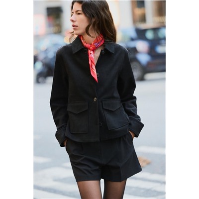 FAUX SUEDE JACKET