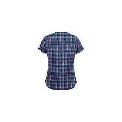 UA Plaid Deep Ocean Scrub Top