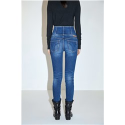 Vaquero skinny de tiro alto Azul oscuro