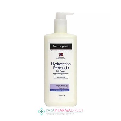 Neutrogena Hydratation Profonde Lait Corps Hypoallergénique Sans Parfum 400 ml
