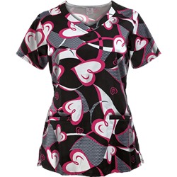 Trust Your Journey Scrubs Ribbons Of Hope Print Top