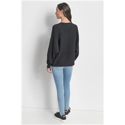 SEQUIN LOGO SWEATER