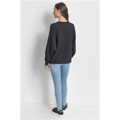 SEQUIN LOGO SWEATER