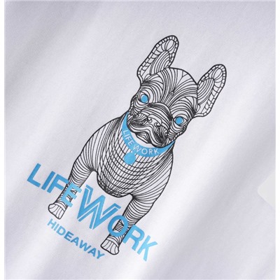 Хлопковая футболка сLife wor*k