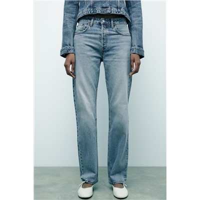 TRF STRAIGHT-LEG MID-RISE JEANS